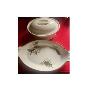 Pillivuyt Porcelain Bake Ware lot - Au Gratin Dish Covered Casserole Baker